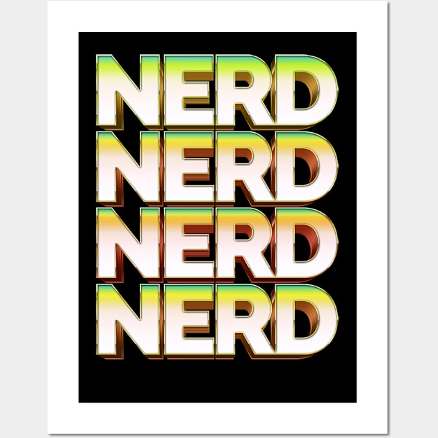 NERD 80s Style Typographic Design Wall Art by DankFutura